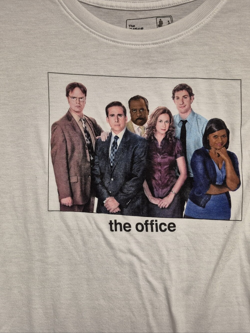 The Office Graphic Tee - White with Multicolor Cast Print